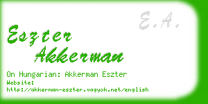 eszter akkerman business card